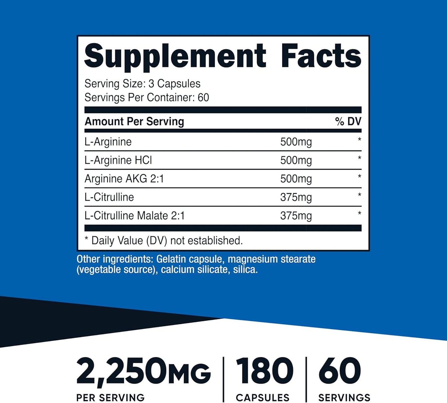 Nitric Oxide Booster 2250mg